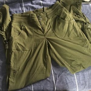 Green athleta cargo pants